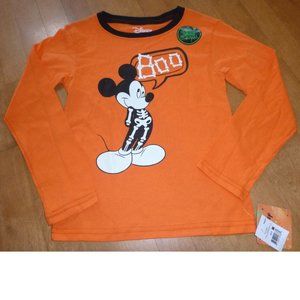 Toddler Boys MICKEY MOUSE Skeleton Glow Dark Halloween Tshirt Size  2T 4T 5T NWT